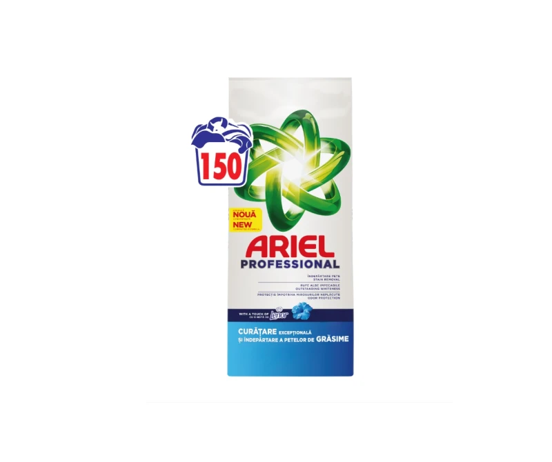 ARIEL PROFESSIONAL Touch of Lenor Color Detergent Rufe Automat 9,75 Kg 150 spalari